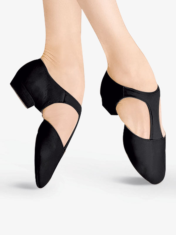Bloch: Jazz Shoe, Slip-on, Elastosplit Grecian (#ES0410L) Black