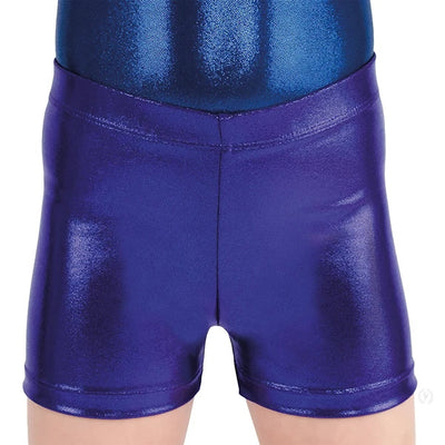 Eurotard: Stardust Metallic Booty Shorts (#29535c)