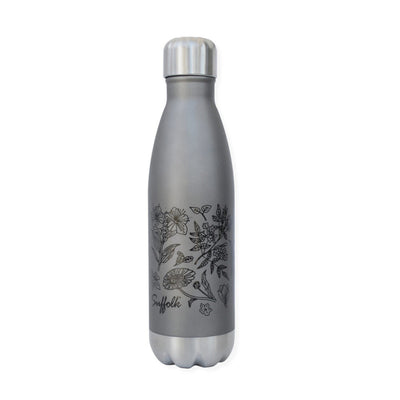 Suffolk: Floral Stainless Steel Water Bottle (#1583)