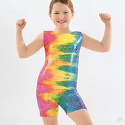 Eurotard: Children's Rainbow Shimmer Tank Gymnastics Biketard (#96503)