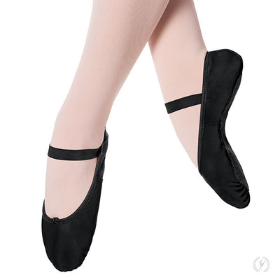 Eurotard: Ballet Shoe, Full-sole, Leather, Tendu (#A2001c/A2001a) Black