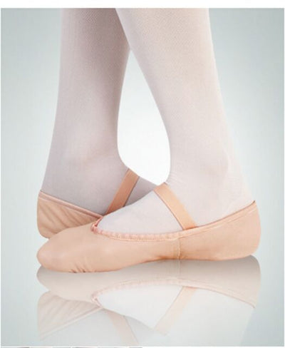 Body Wrappers: Ballet Shoe, Full-Sole, Leather, Tiler (#201C) Theatrical Pink - SALE