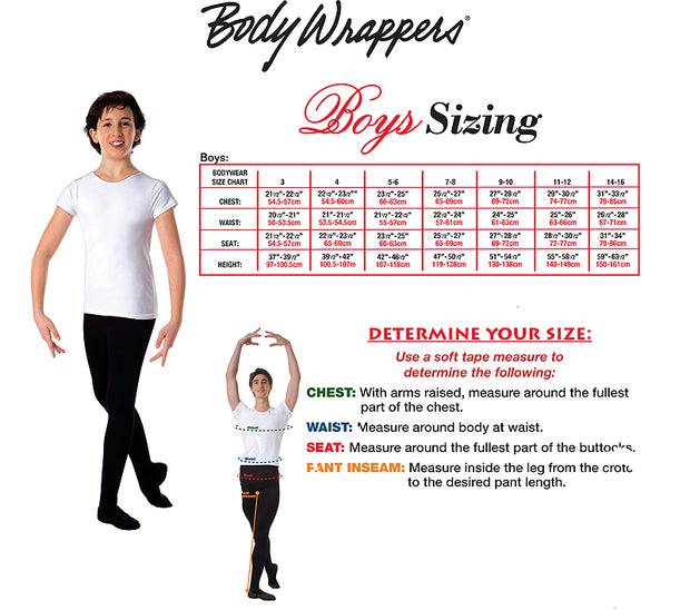 Body Wrappers: Boy's Tights, Convertible Tight (#B90)