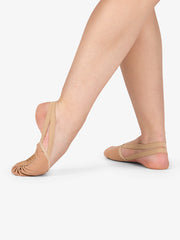 Body Wrappers: Lyrical Shoe, Half Sole, Canvas (#620A) Jazzy Tan