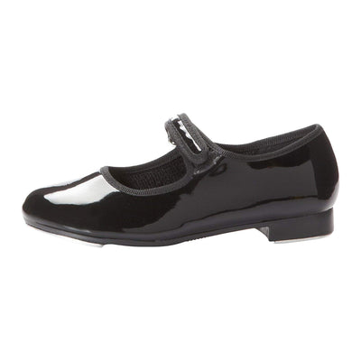 Dance Class: Tap Shoe, Mary Jane w/ Velcro (#MJ100/MJ101) Black - SALE
