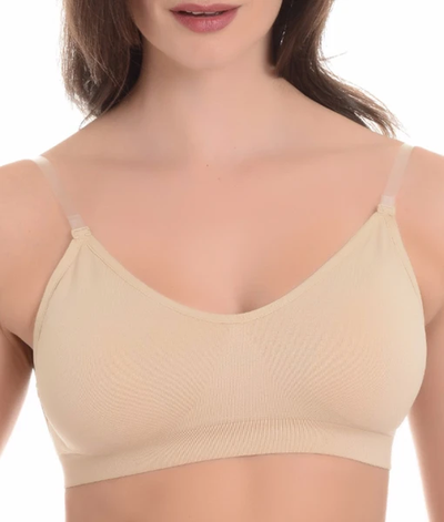QT Intimates: Undergarment, Seamless Bra w/ Removable Pads (#333) Nude