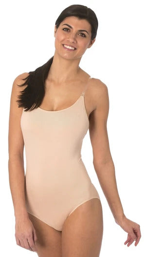 QT Intimates: Undergarment, Adult Move Free Bodyliner Leotard (#358NS) Nude