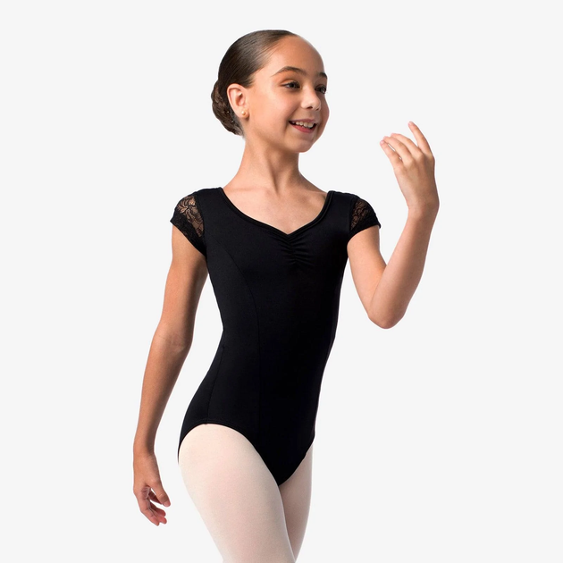 So Danca: Children's Floral Lace Cap Sleeve Leotard, Fab Deb (#sl139 