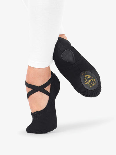 Sansha: Ballet Shoe, Split-Sole, Canvas (#Pro1C) Black - SALE