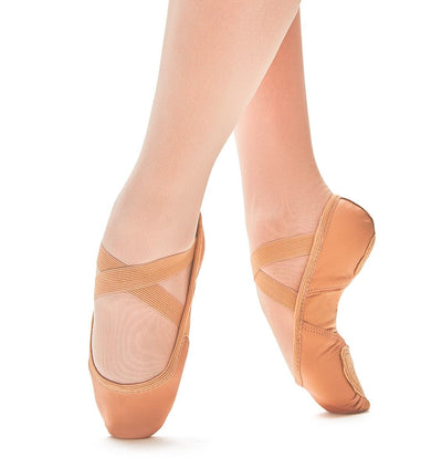 So Danca: Ballet Shoe, Split-Sole, Leather Hybrid (#SD110) Sand