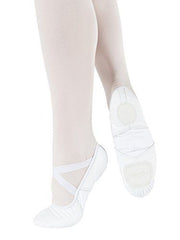 So Danca: Ballet Shoe, Split-Sole, Leather Hybrid (#SD110) White