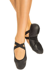 So Danca: Ballet Shoe, Split-Sole, Leather Hybrid (#SD110) Black